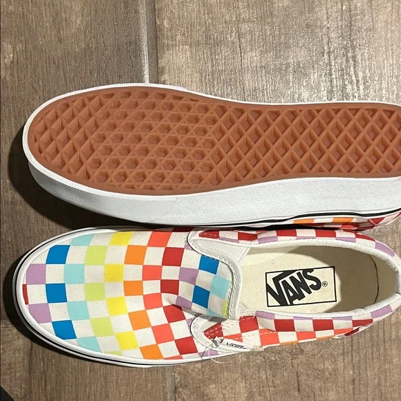 Vans Multicolor Checkerboard Slip-On Sneakers - Picture 3 of 5